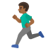 🏃🏾‍♂️ man running: medium-dark skin tone display on Google